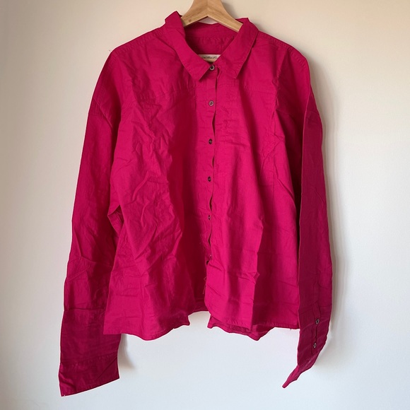 NEW Free People Remade Poplin Shirt In Punch Pink - Picture 10 of 13